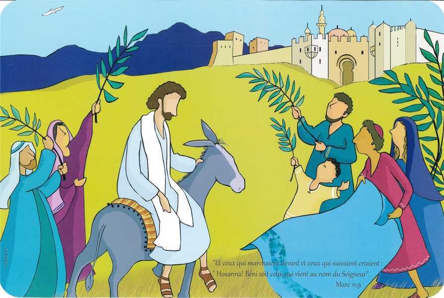 Tableau d'Evangile en PVC, Les Rameaux