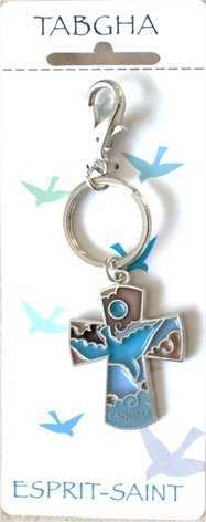 Porte-clefs Esprit Saint bleu/marron