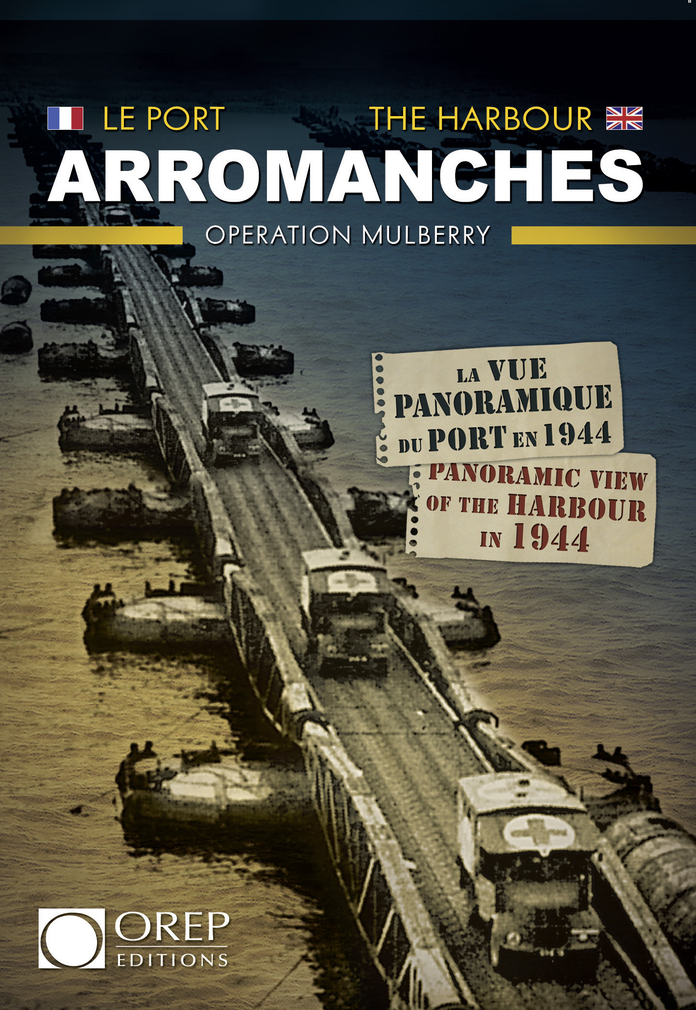 Port (Le) d'Arromanches - Vue panoramique du port en 1944