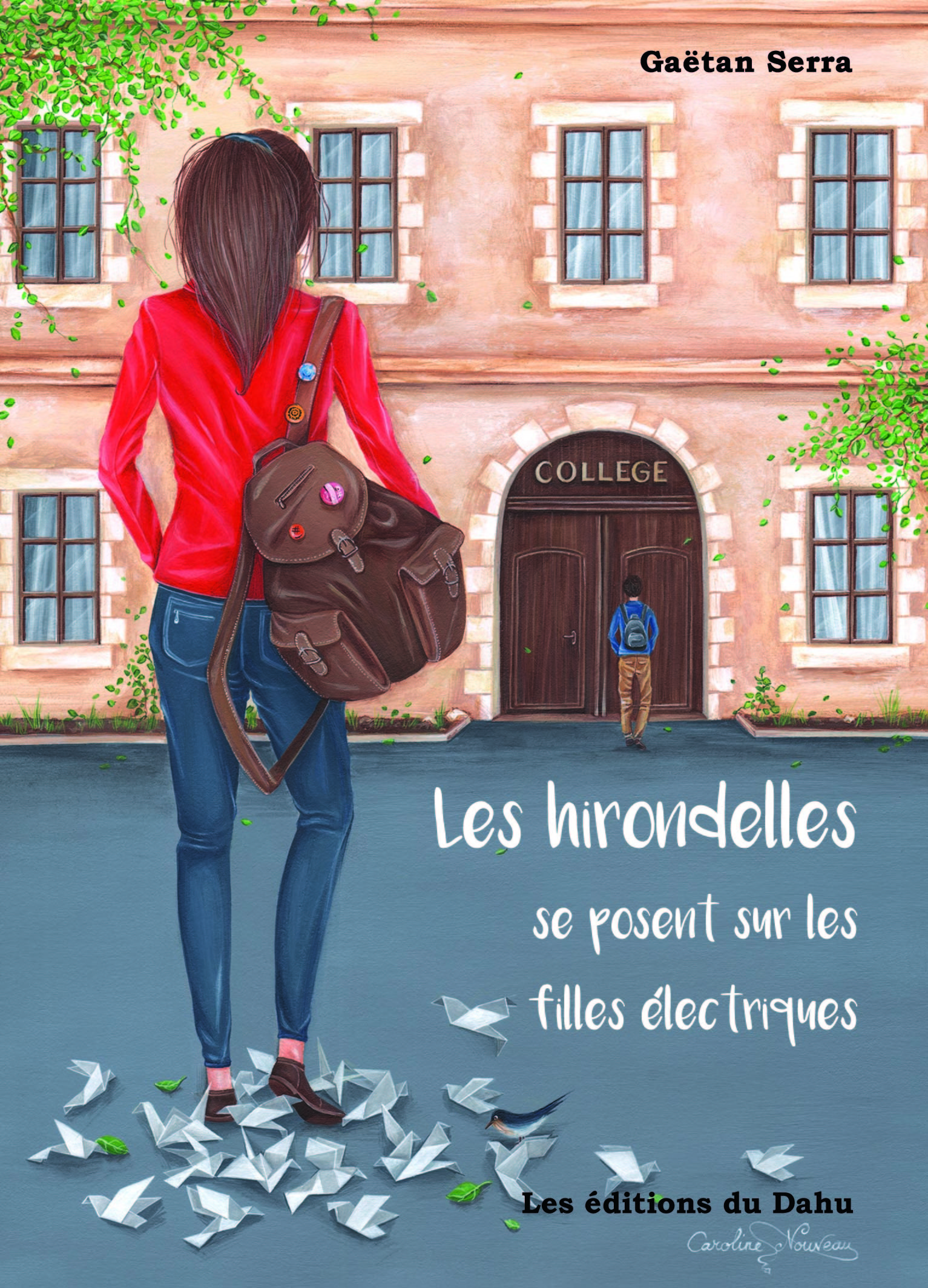 Les hirondelles se posent sur les filles électriques