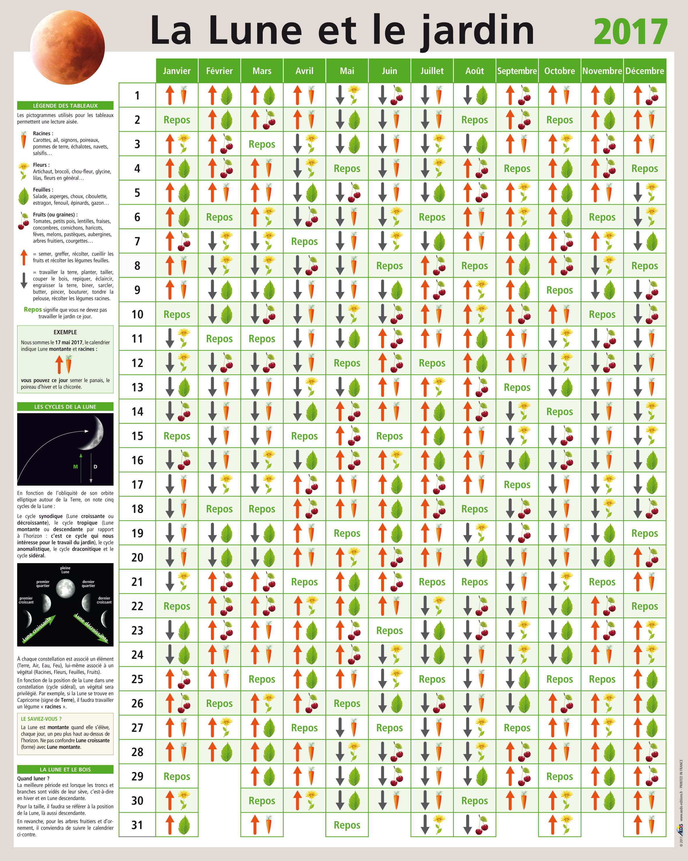 La lune et le jardin