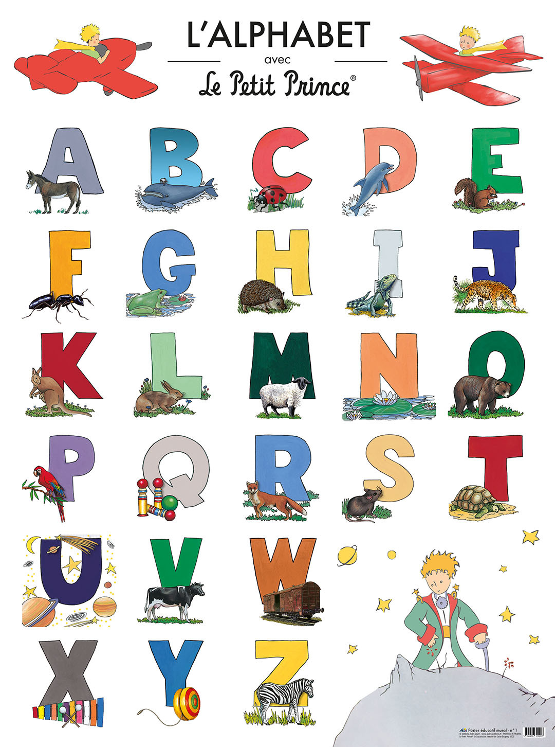 L'ALPHABET AVEC LE PETIT PRINCE-POSTER
