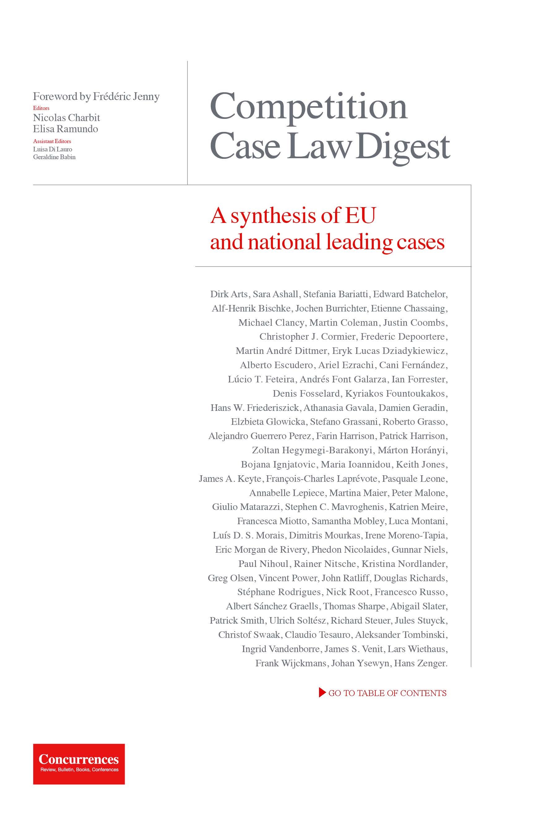 2015 Competition Case Law Digest - A Synthesis of EU and National Leading Cases