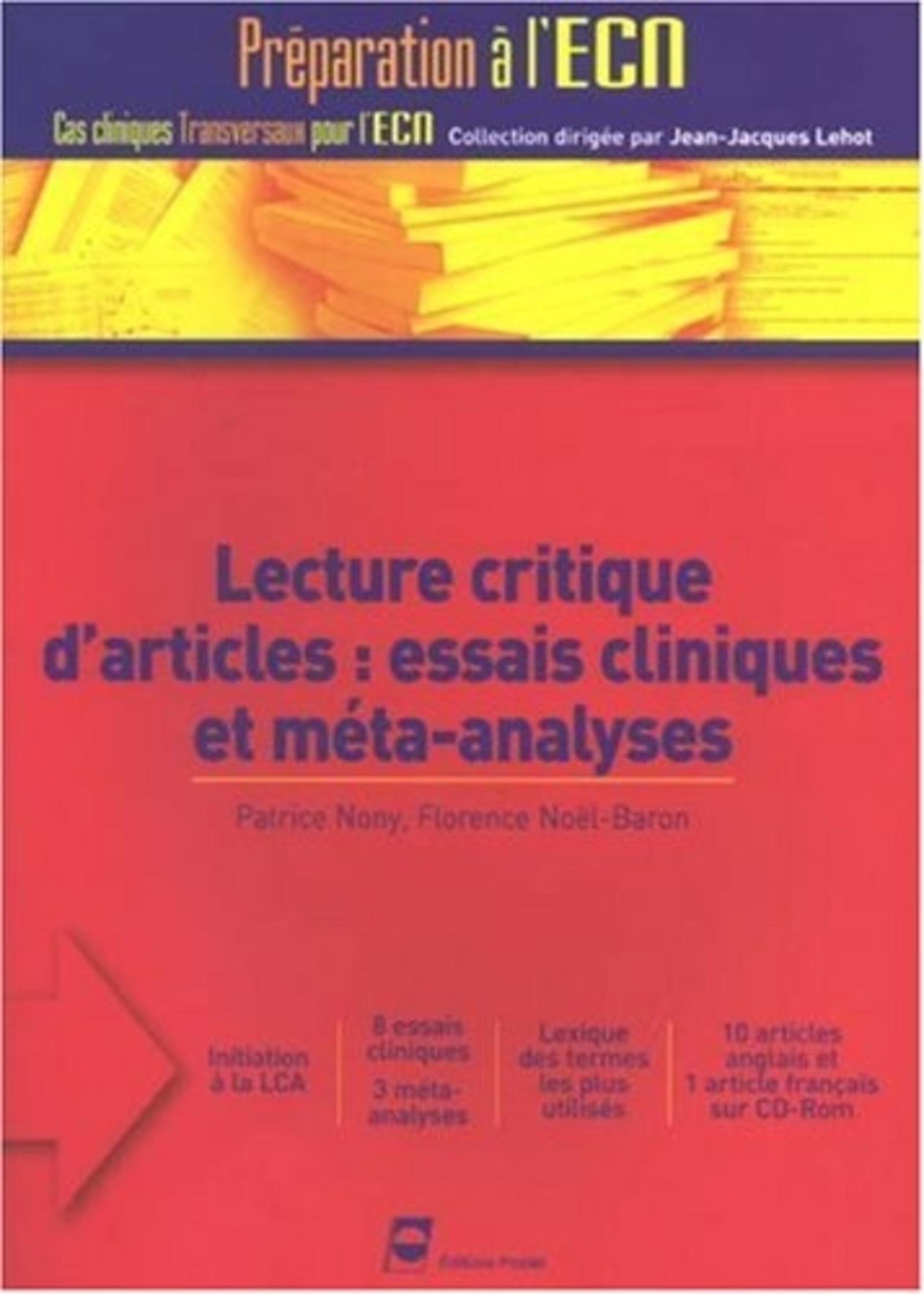 LECTURE CRITIQUE D ARTICLES MEDICAUX
