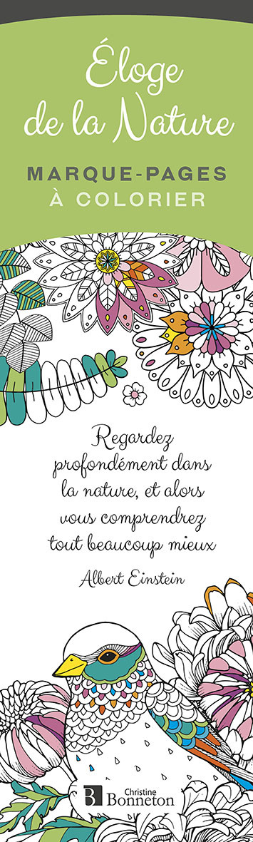 Marque-pages à colorier : Éloge de la Nature