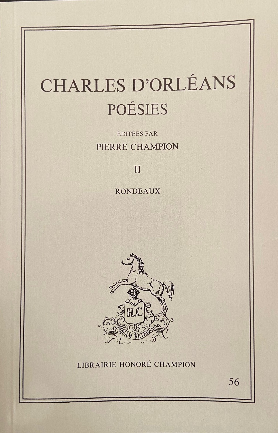 Poésies T2 (et dernier) : Rondeaux