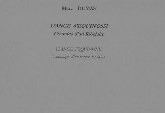 L'ange d'equinossi  Crounico d'un Ribejaire