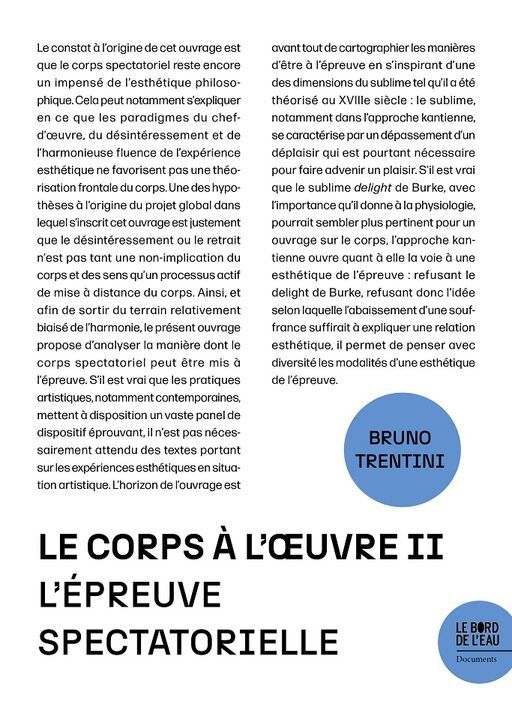 Le corps spectatoriel à L'épreuve
