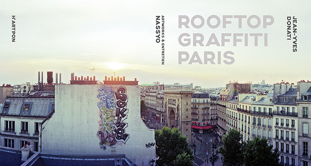 Rooftop graffiti Paris