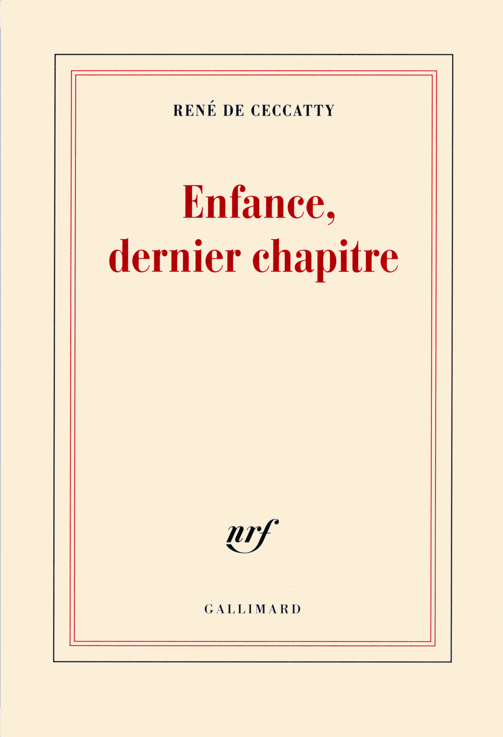 Enfance, dernier chapitre
