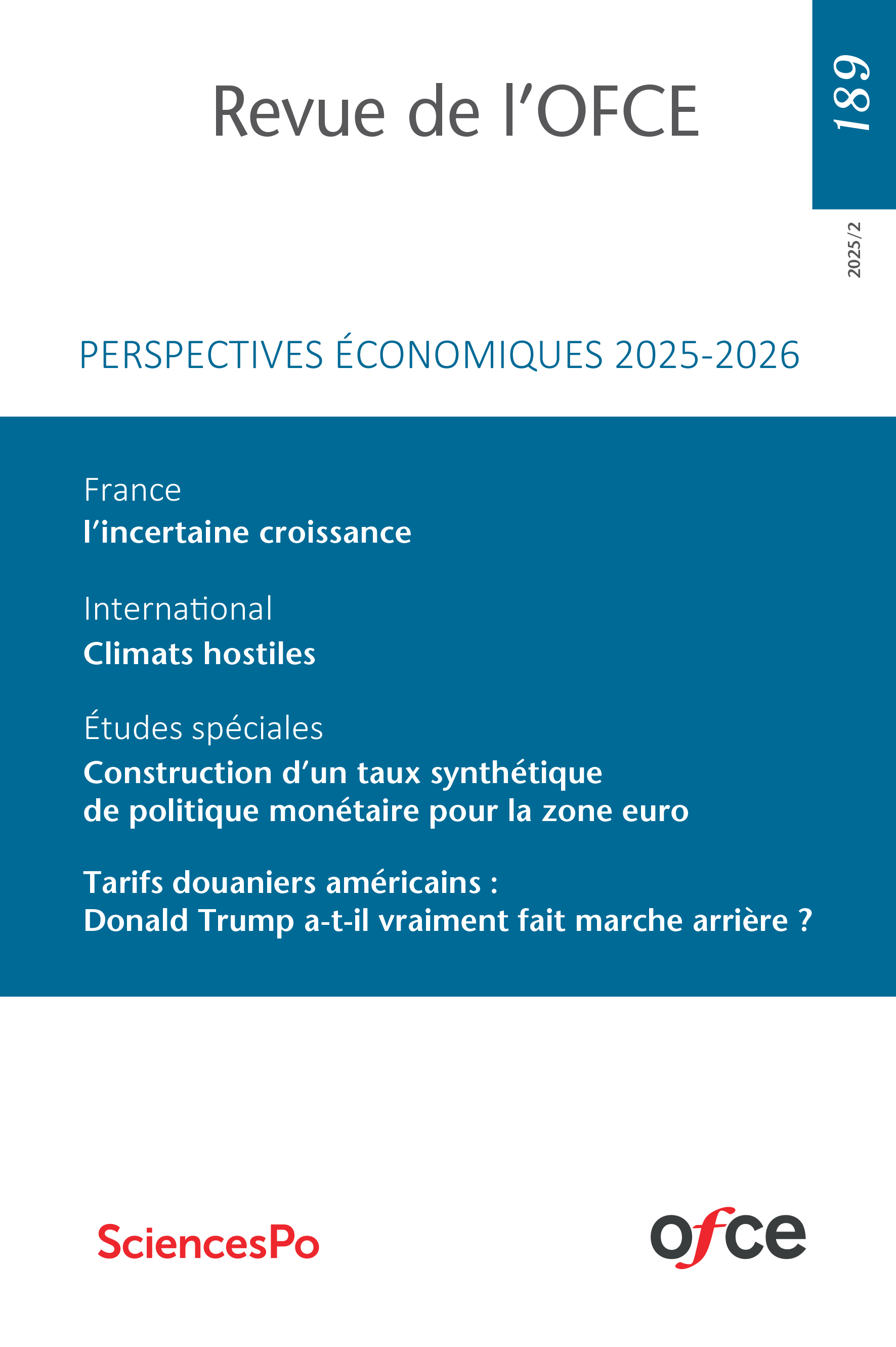 Revue de l'OFCE N° 189 (2025/2)