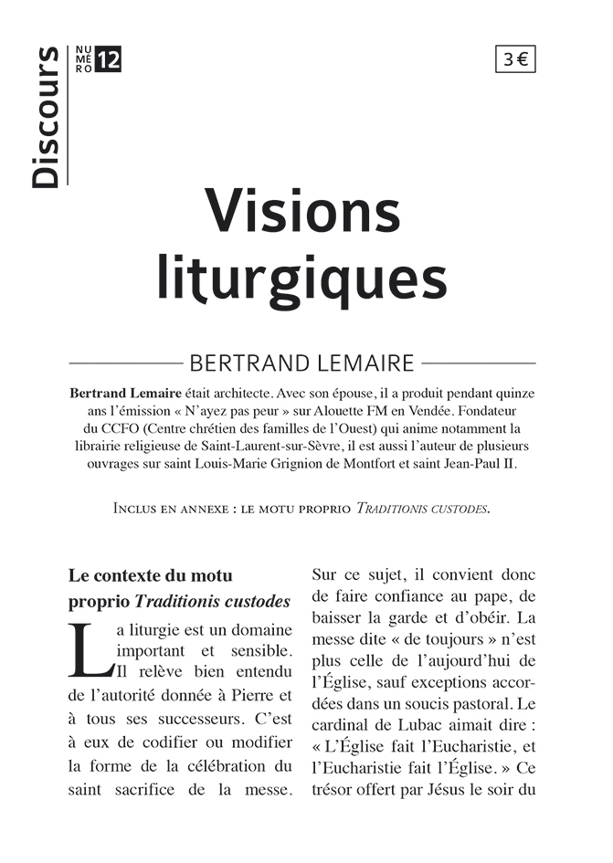 Discours n°12 - Visions liturgiques  