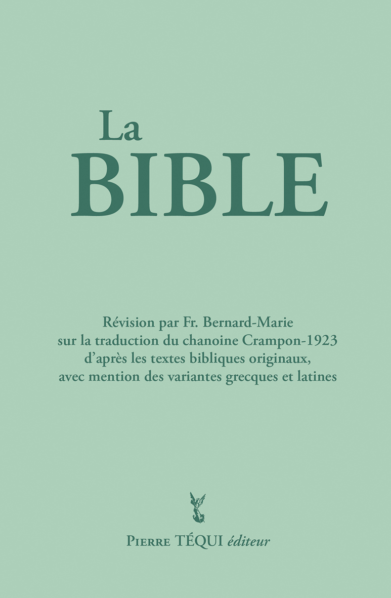 La bible Crampon 1923-2023 – Couverture verte