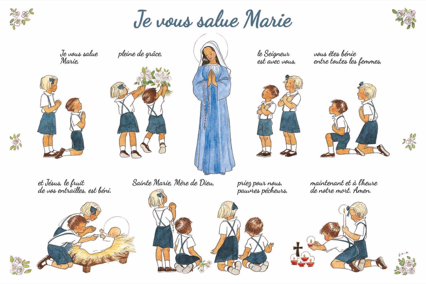 Carte A5 Je vous salue Marie 