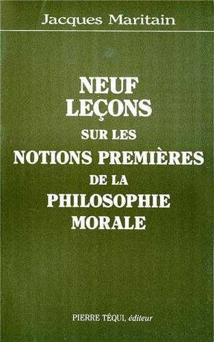 Neuf leçons de philosophie morale
