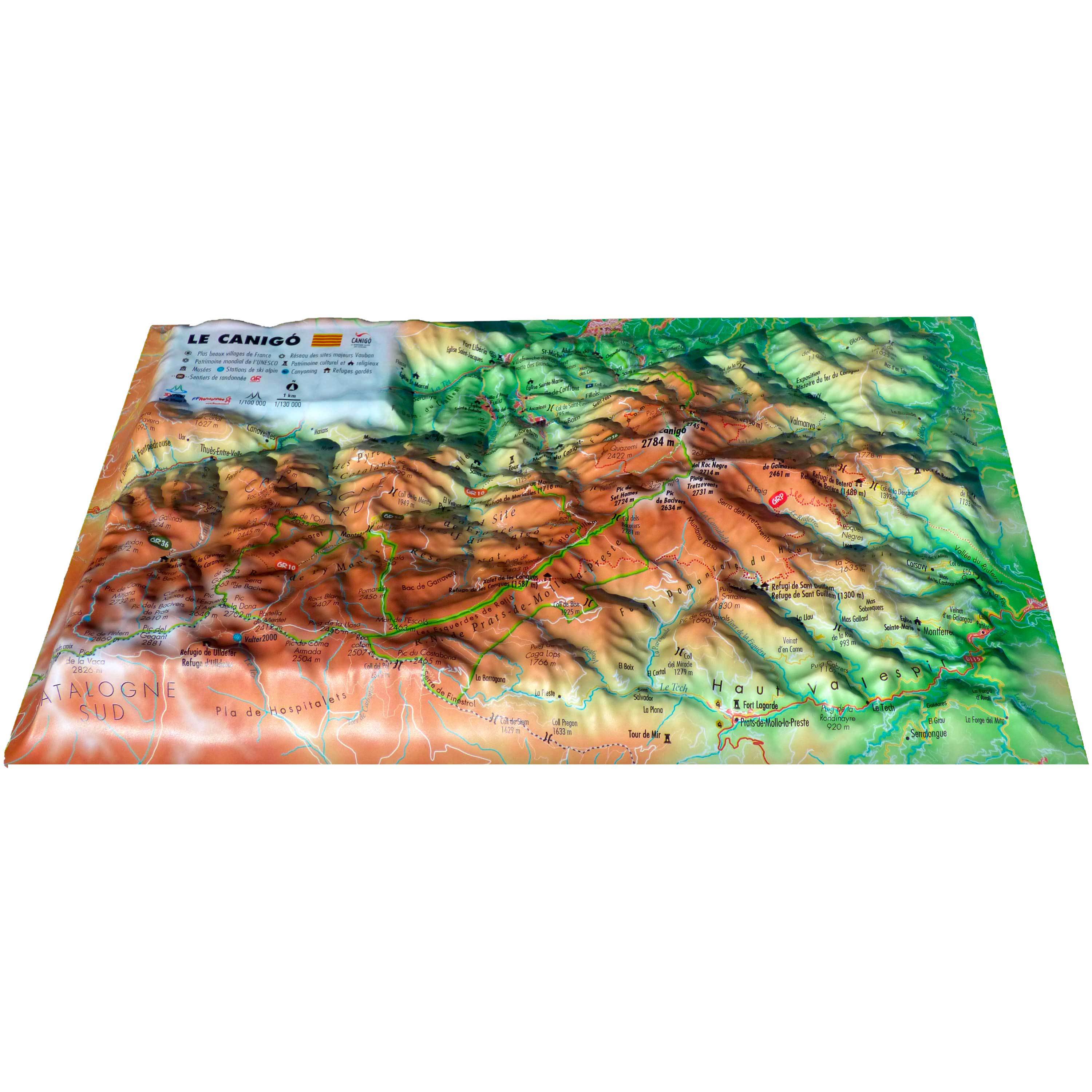 CARTE EN RELIEF DU CANIGÓ
