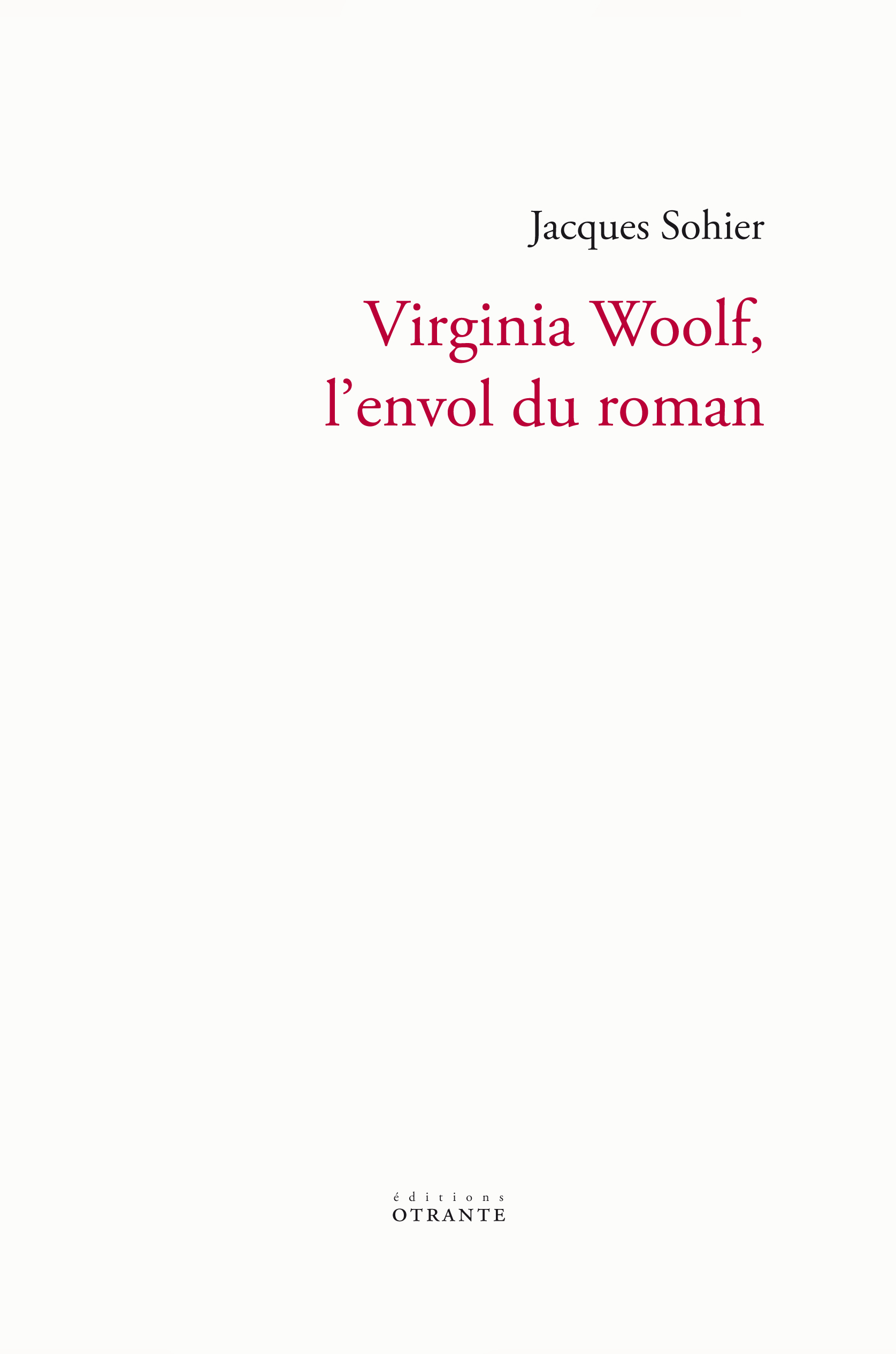 Virginia Woolf, l'envol du roman