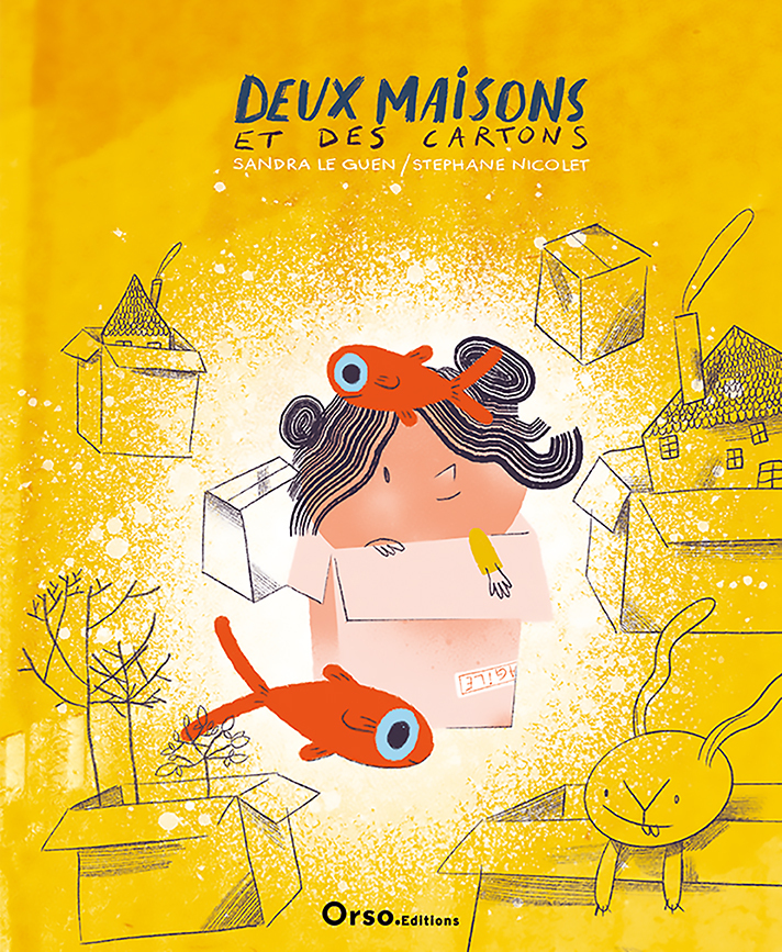 Deux maisons et des cartons