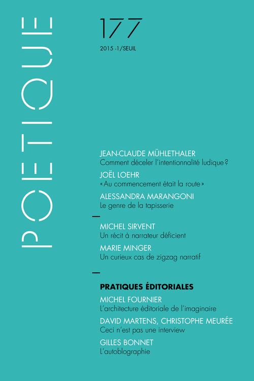 Poétique, n° 177