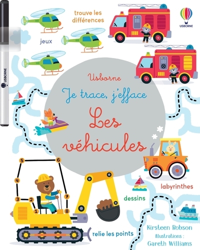 Les véhicules - Je trace, j'efface - Dès 3 ans