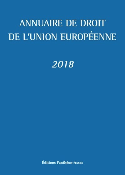 Annuaire de droit de l'Union européenne 2018
