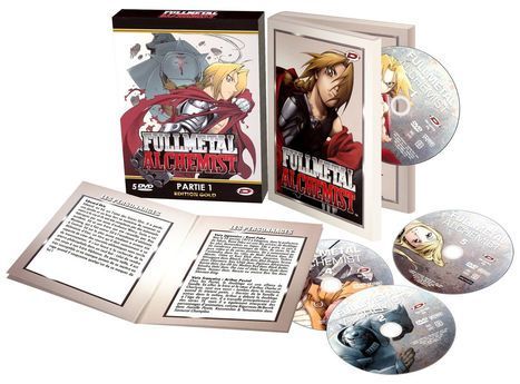 FULLMETAL ALCHEMIST - PARTIE 1 - ED. GOLD - 5 DVD + LIVRET