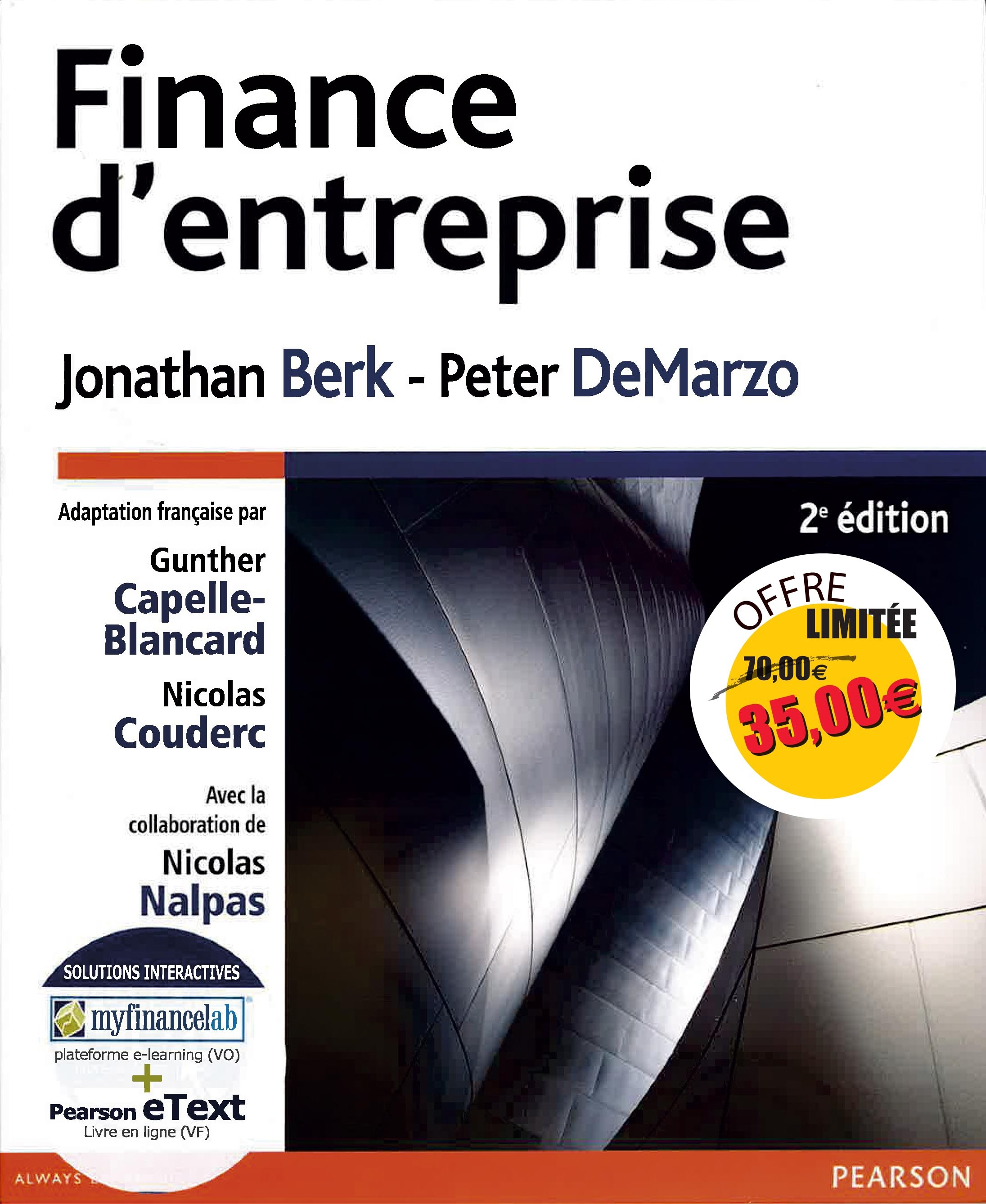 FINANCE D'ENTREPRISE 2E + MYFINANCELAB US NOUVEAU PRIX