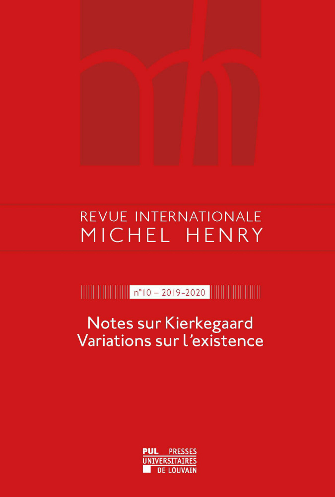 Revue internationale Michel Henry n°10 – 2019-2020