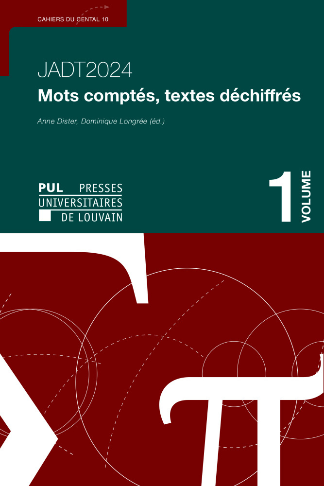 JADT 2024 MOTS COMPTES, TEXTES DECHIFFRES VOL. 1