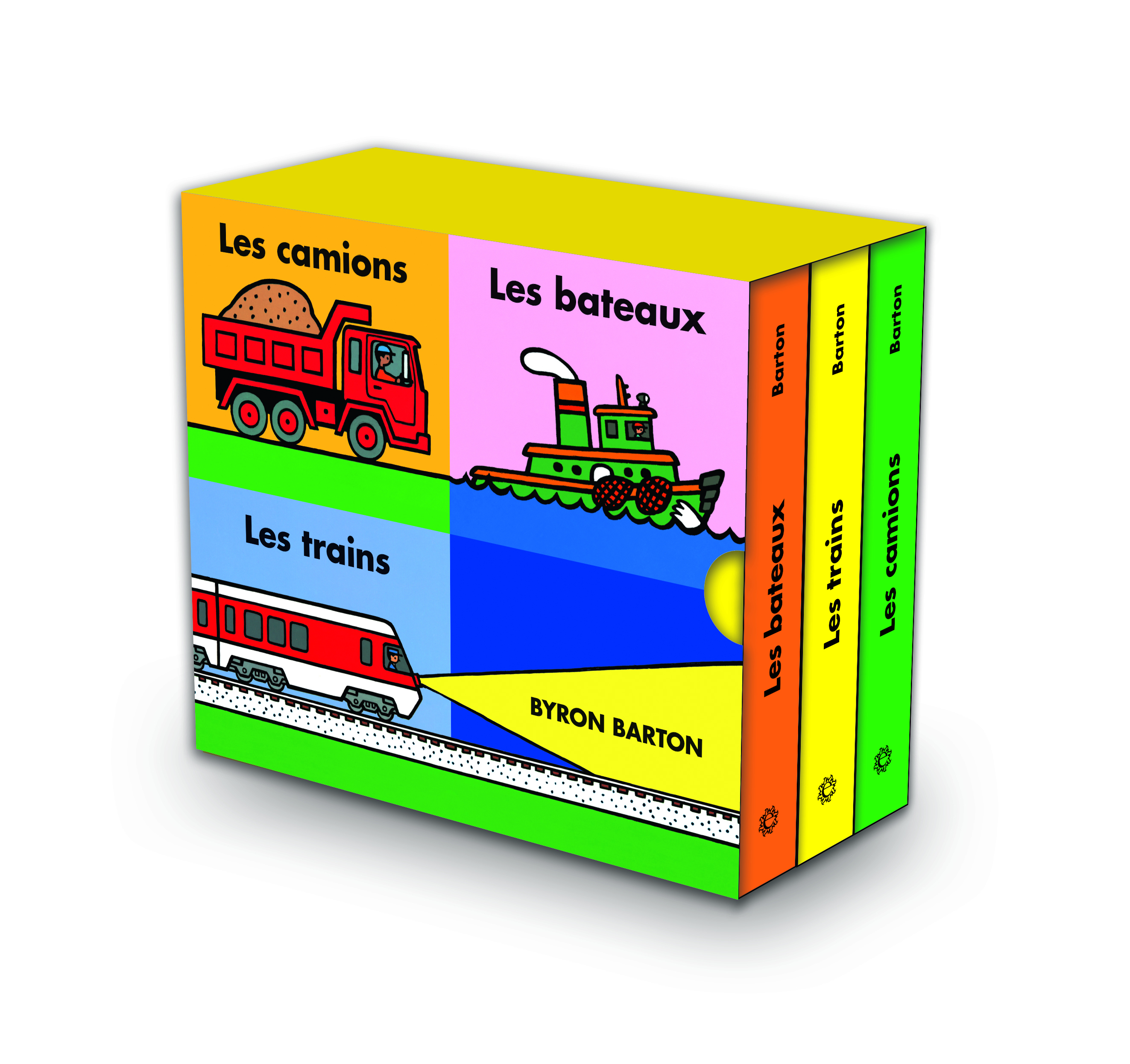 Les camions - les bateaux - les trains (coffret)