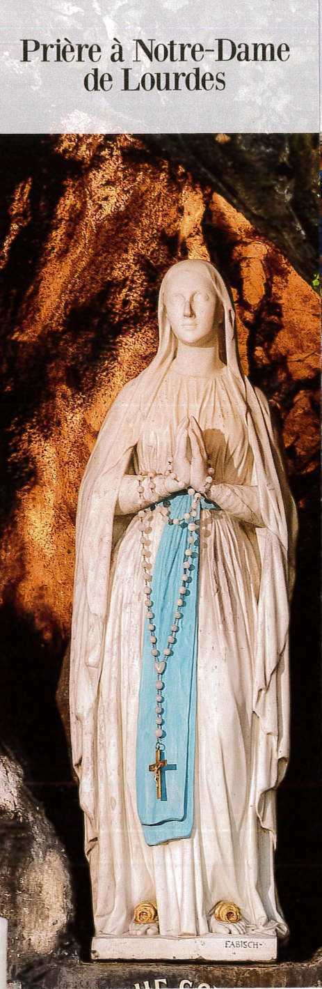Signet Prière à Notre-Dame de Lourdes  -  Lot de 10 - Collection 24 prières