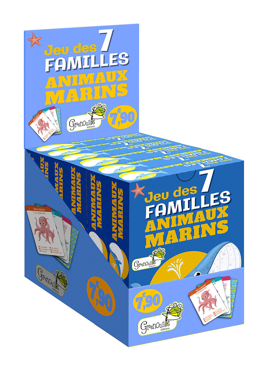 Boite 6 jeux7 familles animaux marins
