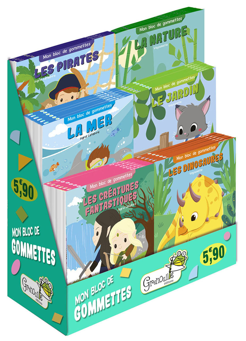 DISPLAY  MON BLOC DE GOMMETTES N 2 42EX. (7 EX./TITRE - 6 TITRES)