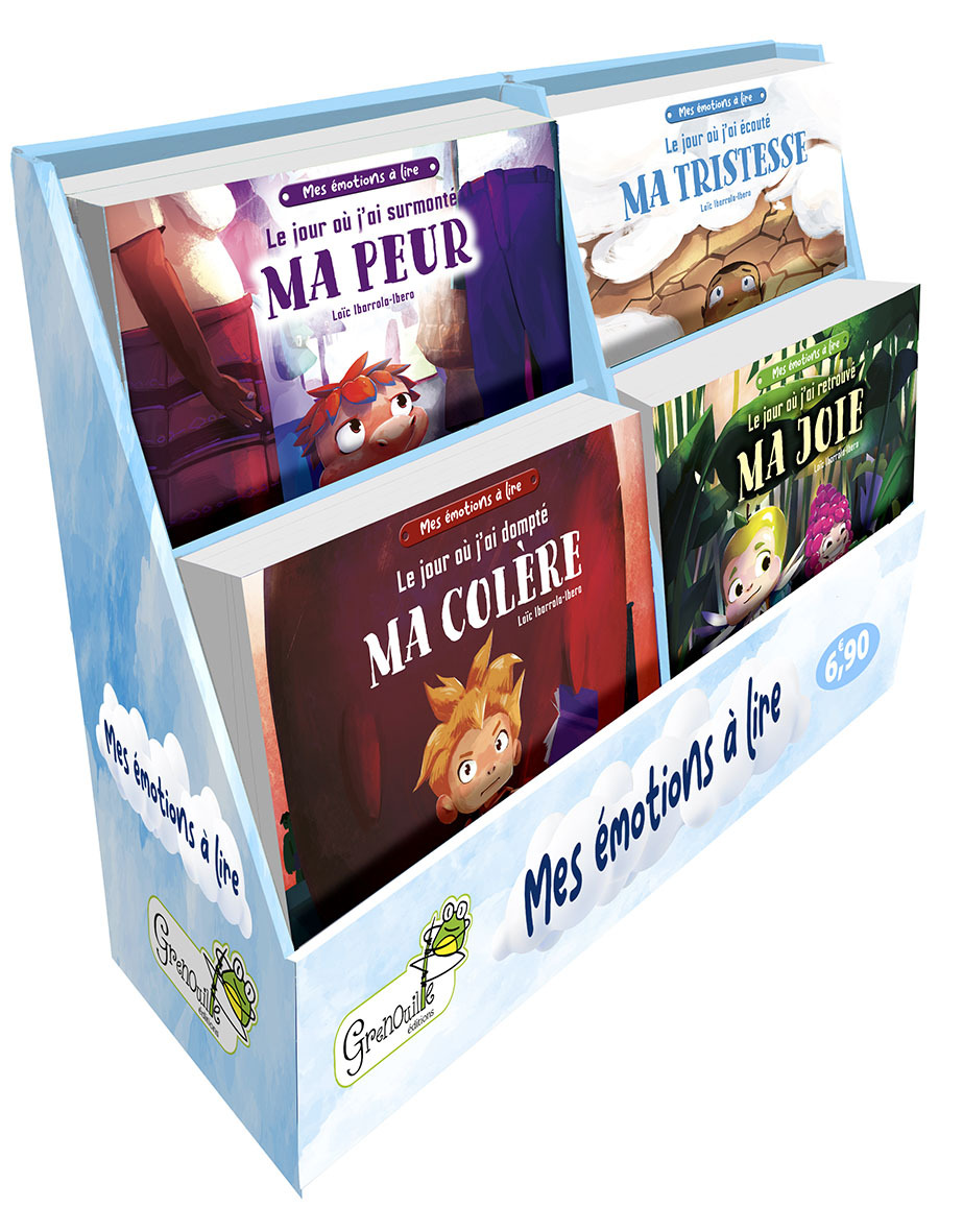 DISPLAY PLEIN 20EX - MES EMOTIONS A LIRE (5EX/TITRE - 4 TITRES) - 37.60CM X 26CM X 10CM