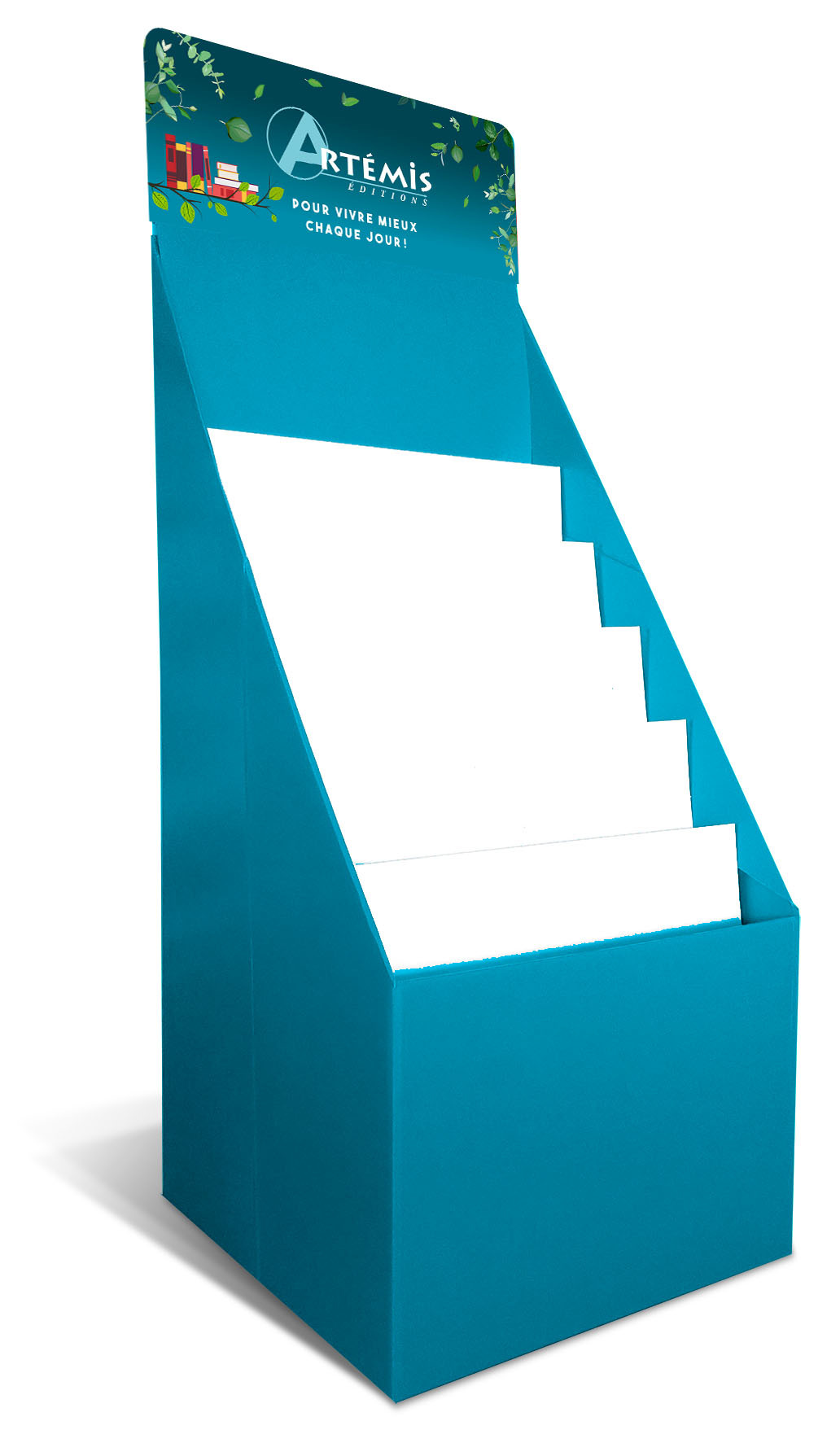 BOX VIDE 6 MARCHES ARTEMIS AVEC FRONTON L62CM X P57CM X H135CM