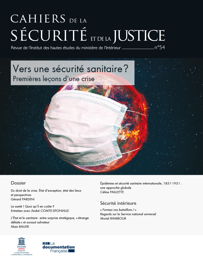 Vers une sécurité sanitaire ? Premières leçons d'une crise