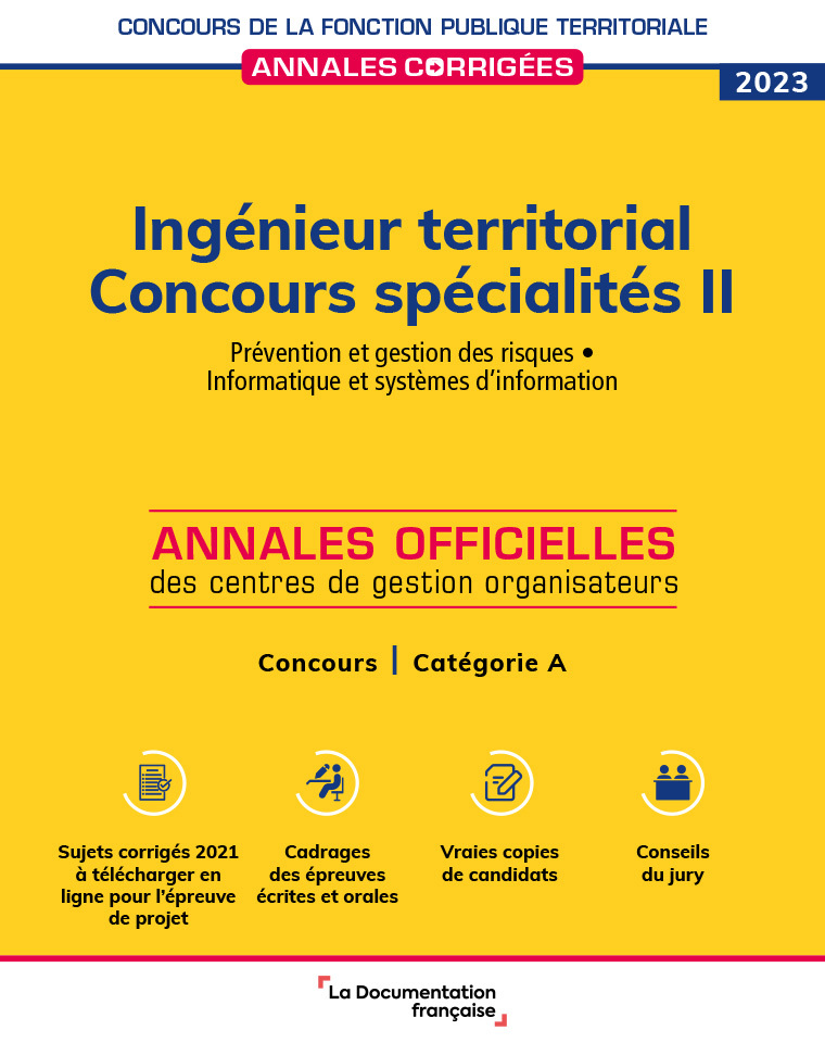 Ingénieur territorial 2023. Spécialités II. Catégorie A