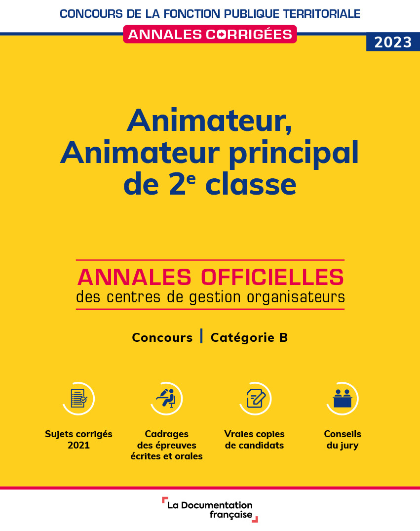 Animateur. Animateur principal de 2e classe 2023