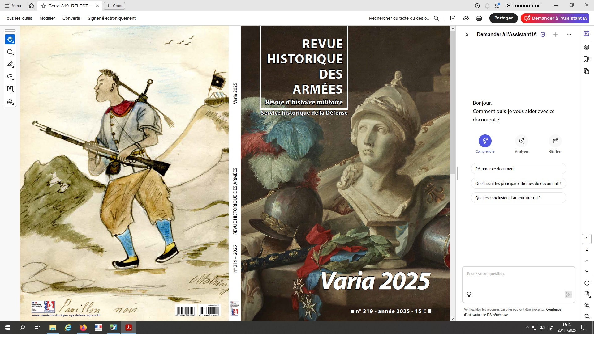 RHA n°319 Varia 2025