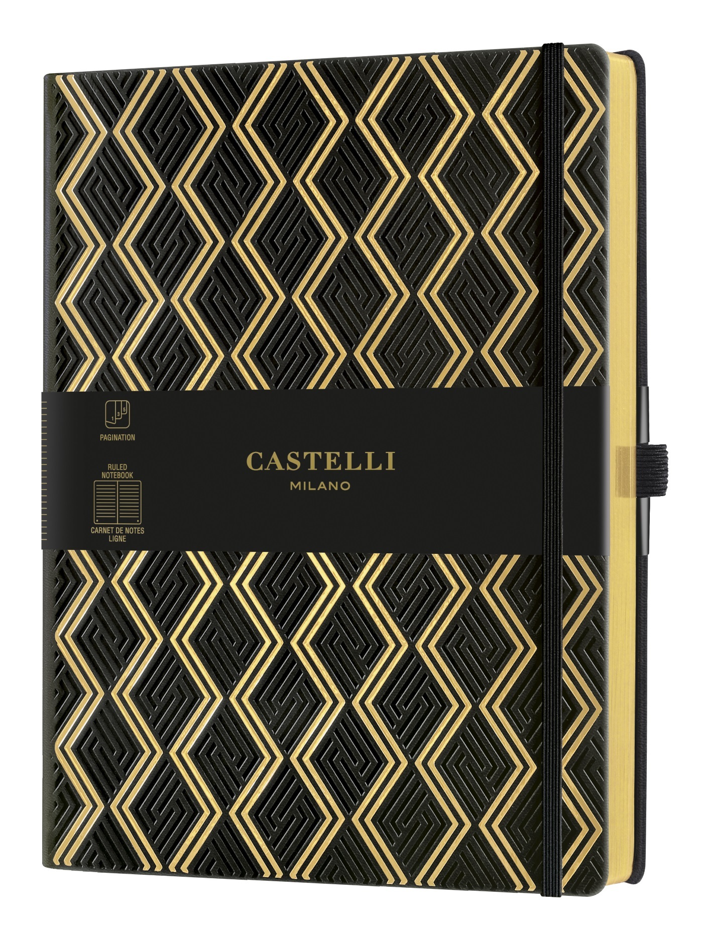 Carnet C&G très grand format ligné greek gold