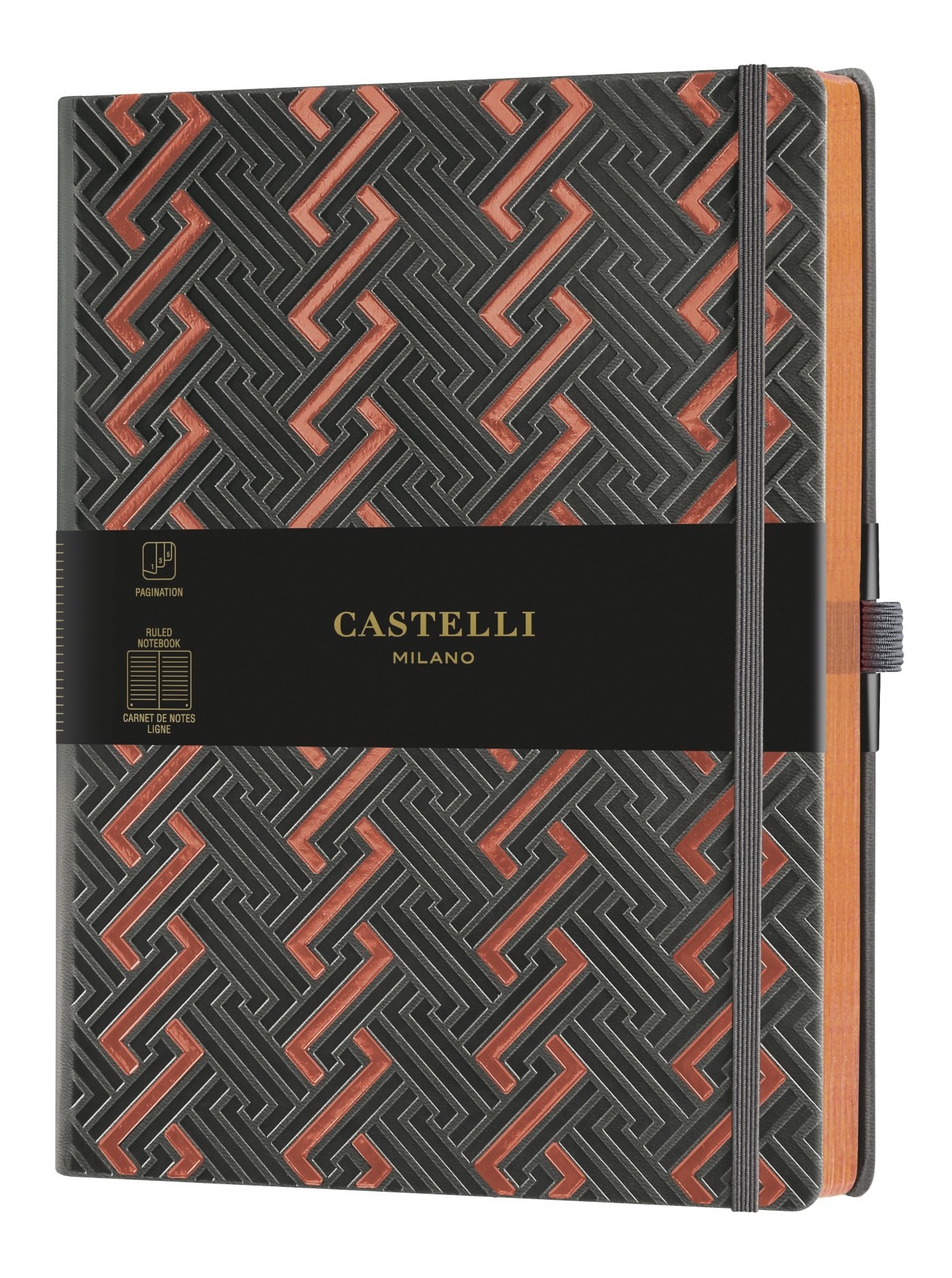 Carnet C&G très grand format ligné romans copper