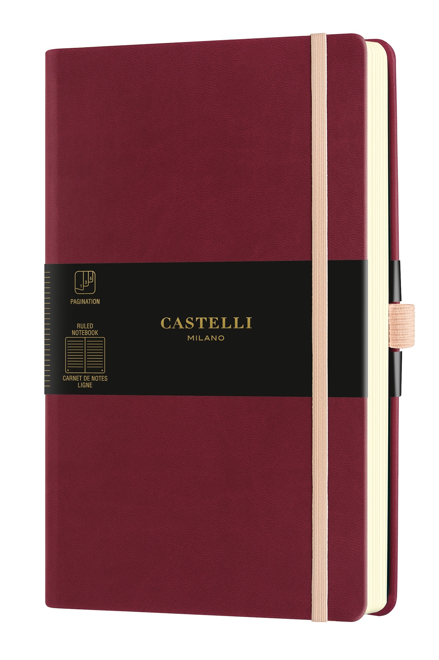CARNET AQUARELA TRES GRAND FORMAT LIGNE BLACK CHERRY