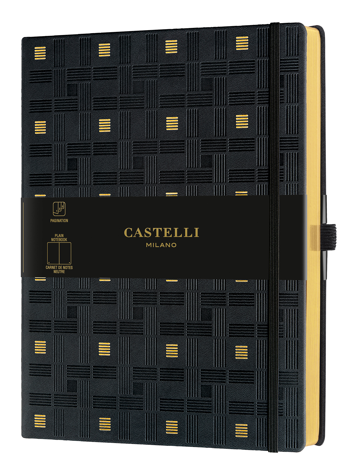 Carnet C&G très grand format uni trame gold