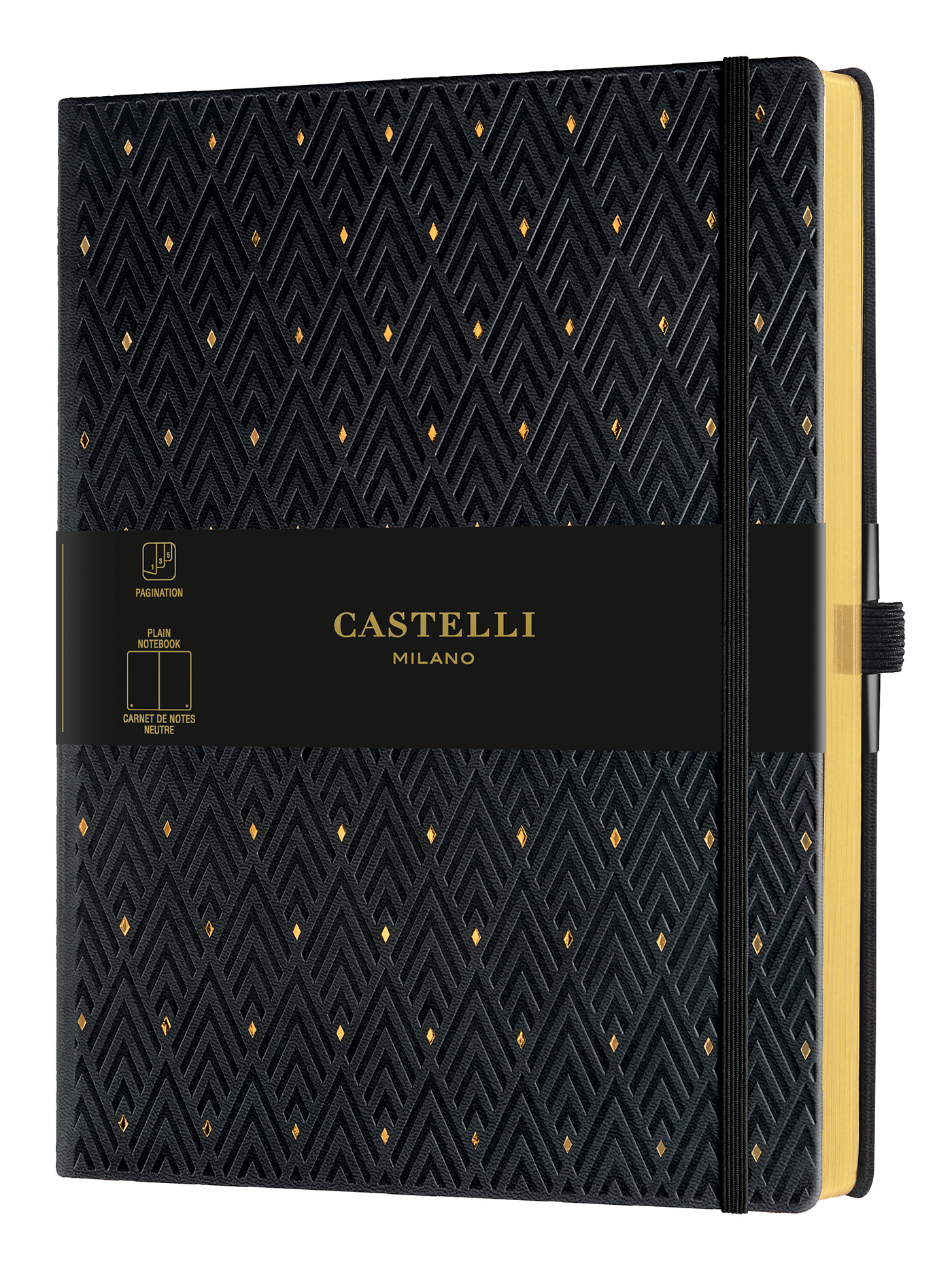 Carnet C&G très grand format uni baroque gold