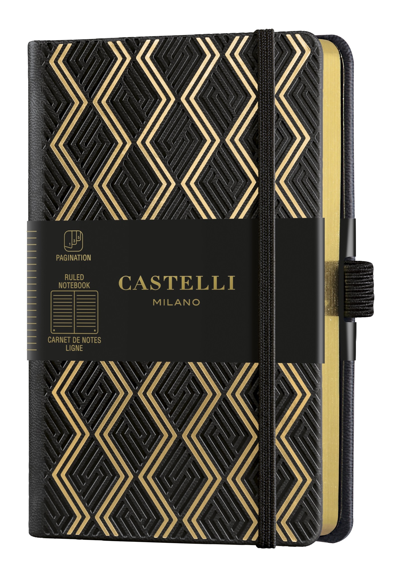Carnet C&G poche ligné greek gold