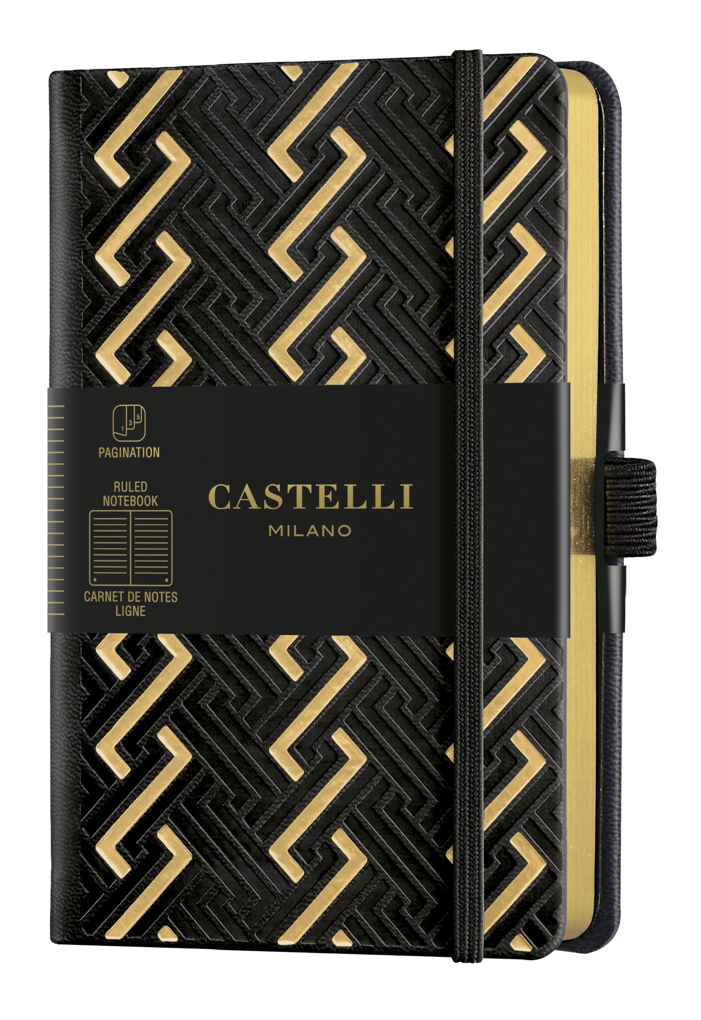 Carnet C&G poche ligné romans gold