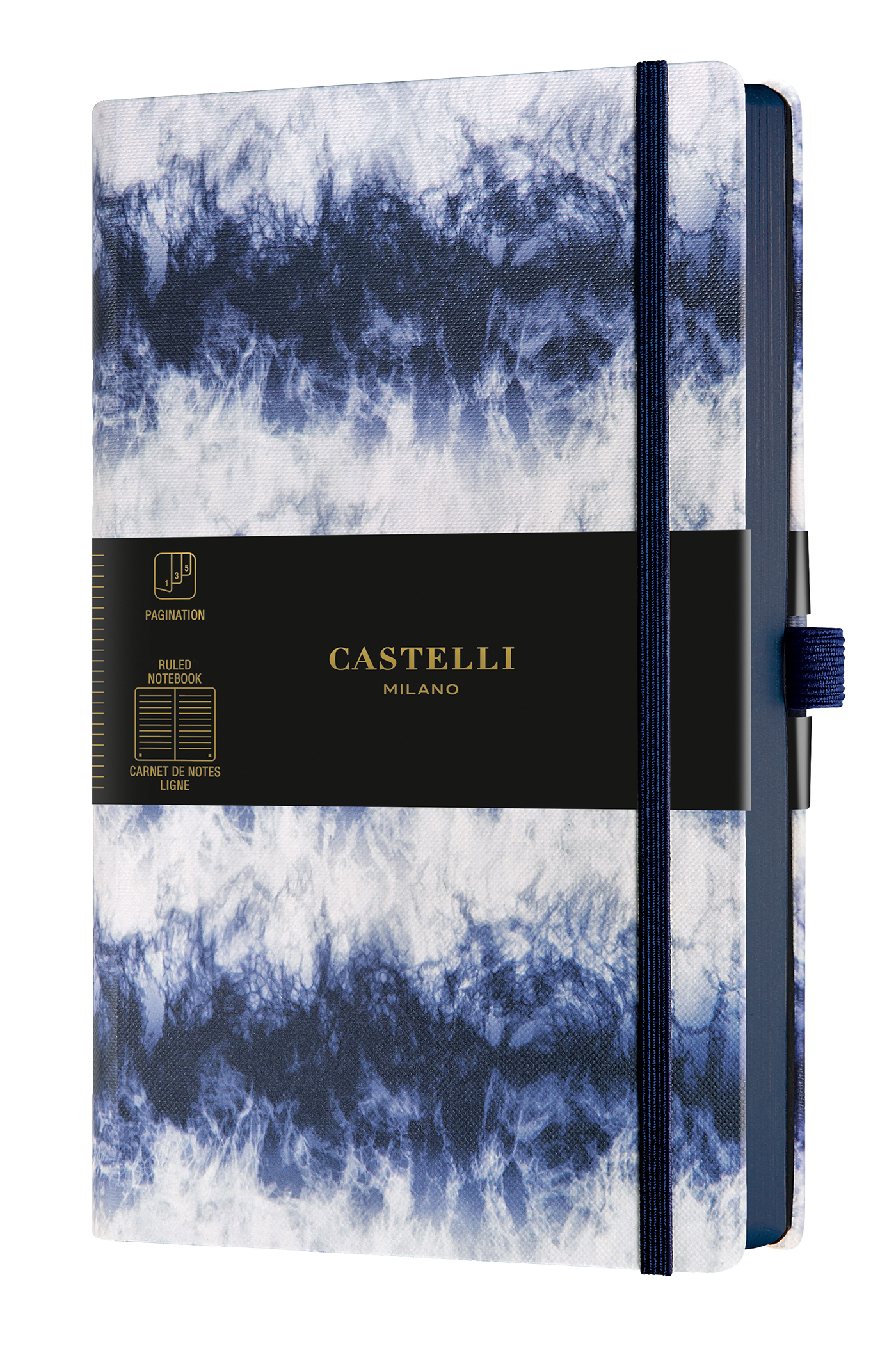 Carnet Shibori grand format ligne steam