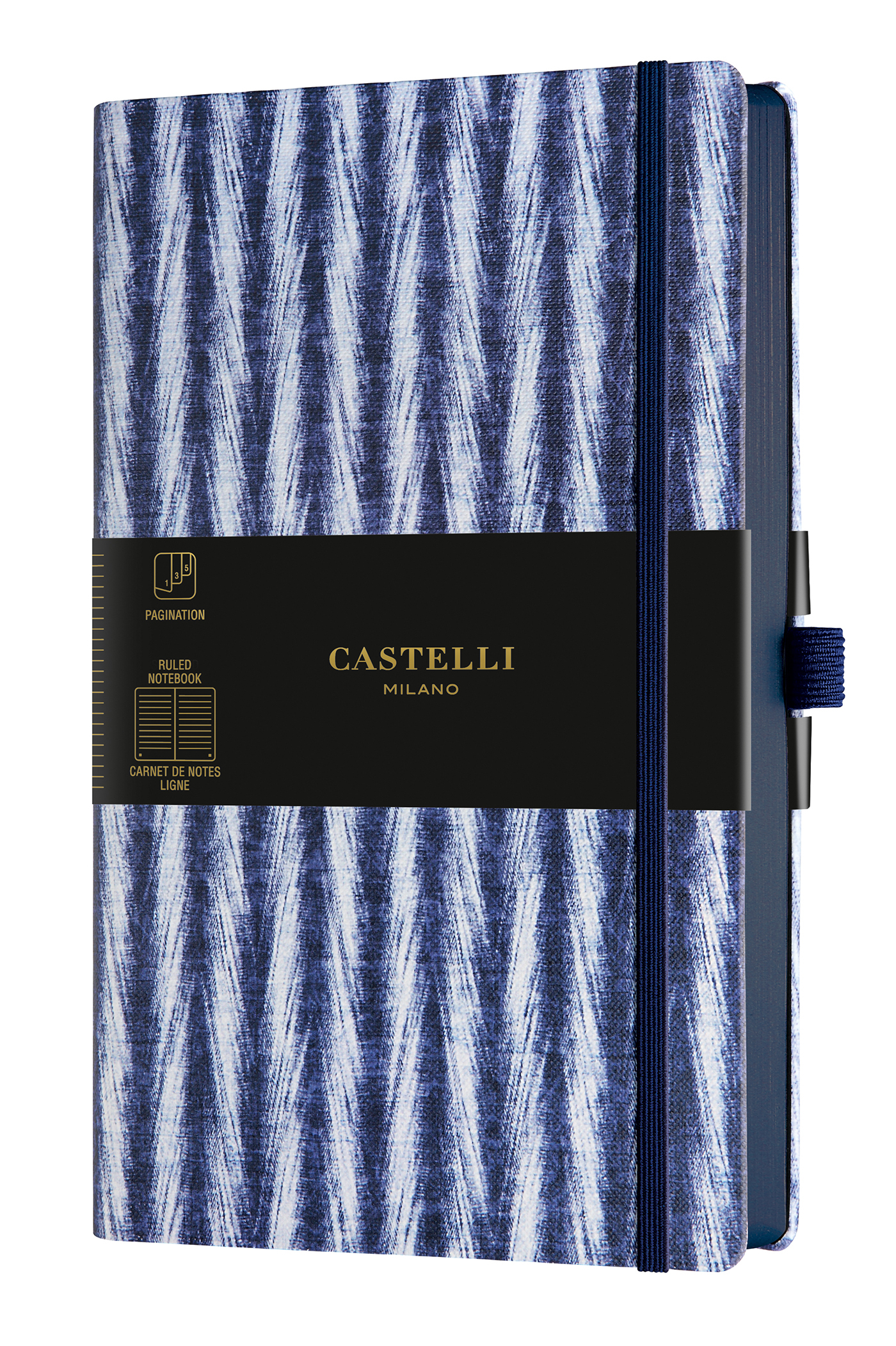 Carnet Shibori grand format ligne twill