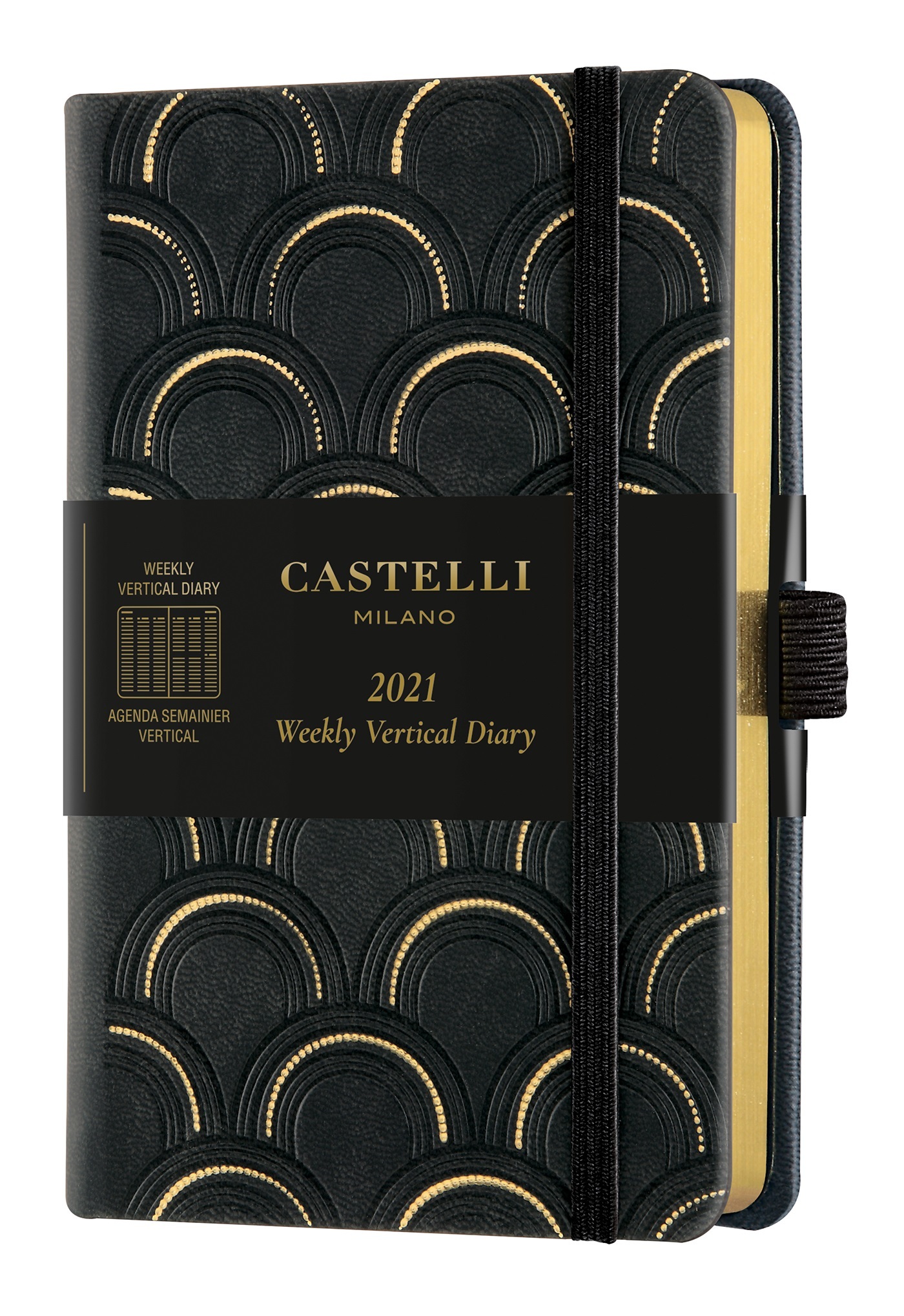 Agenda 2021 semainier vertical poche C&G Art Déco