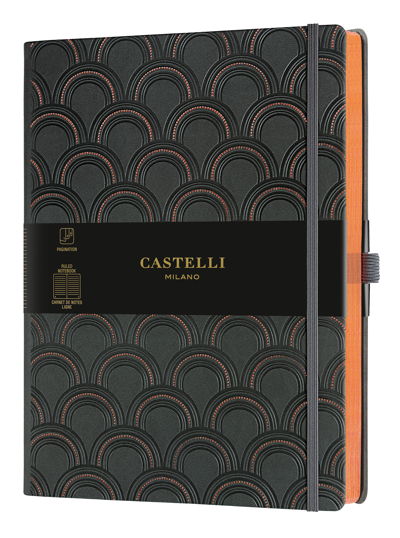 Carnet C&G très grand format ligne art deco copper
